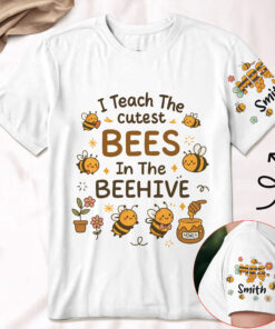 I Teach the Cutest Bees Personalized Teacher Shirt