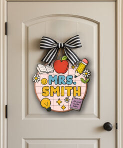 Custom 3D Teacher Door Sign – Personalized Classroom Gift