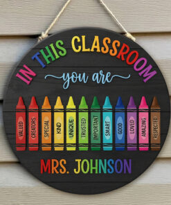 Personalized Teacher Door Sign – Custom Classroom Welcome Sign