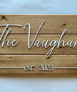 Family Last Name Sign - Personalized Wedding Gift