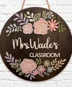 Personalized 3D Teacher Door Hanger