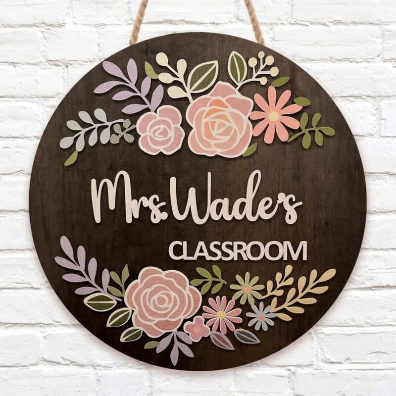Personalized 3D Teacher Door Hanger