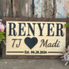 Personalized Wedding Heart Sign - Anniversary Gift