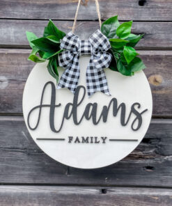 Personalized Family Door Sign - Last name sign